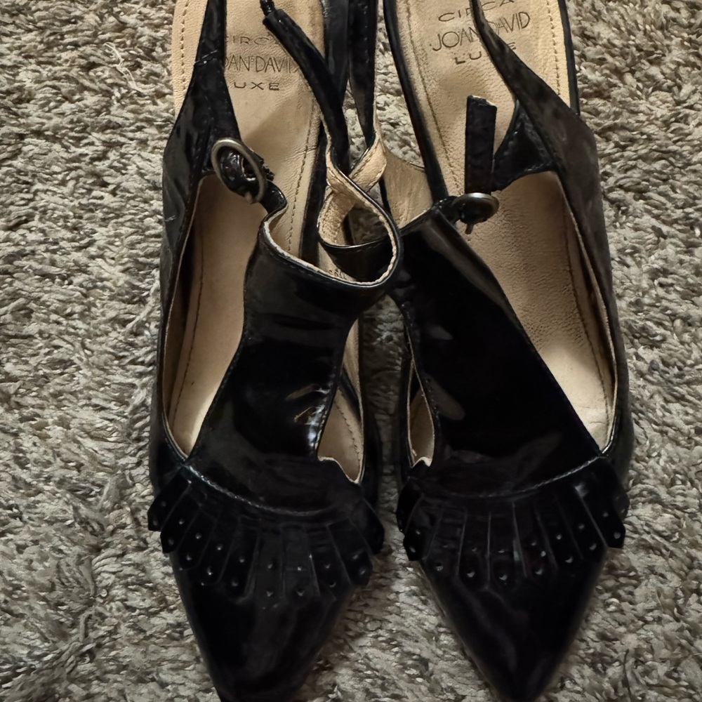 Joan & David Black Patent Leather Heels